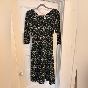 Pact Mountain View Meadow Floral Fit and Flare Party Midi Dress